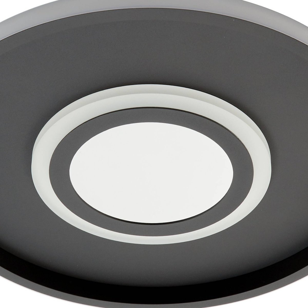 Plafonnier en métal moderneLED, Selian noir, blanc, transparent, LINDBY