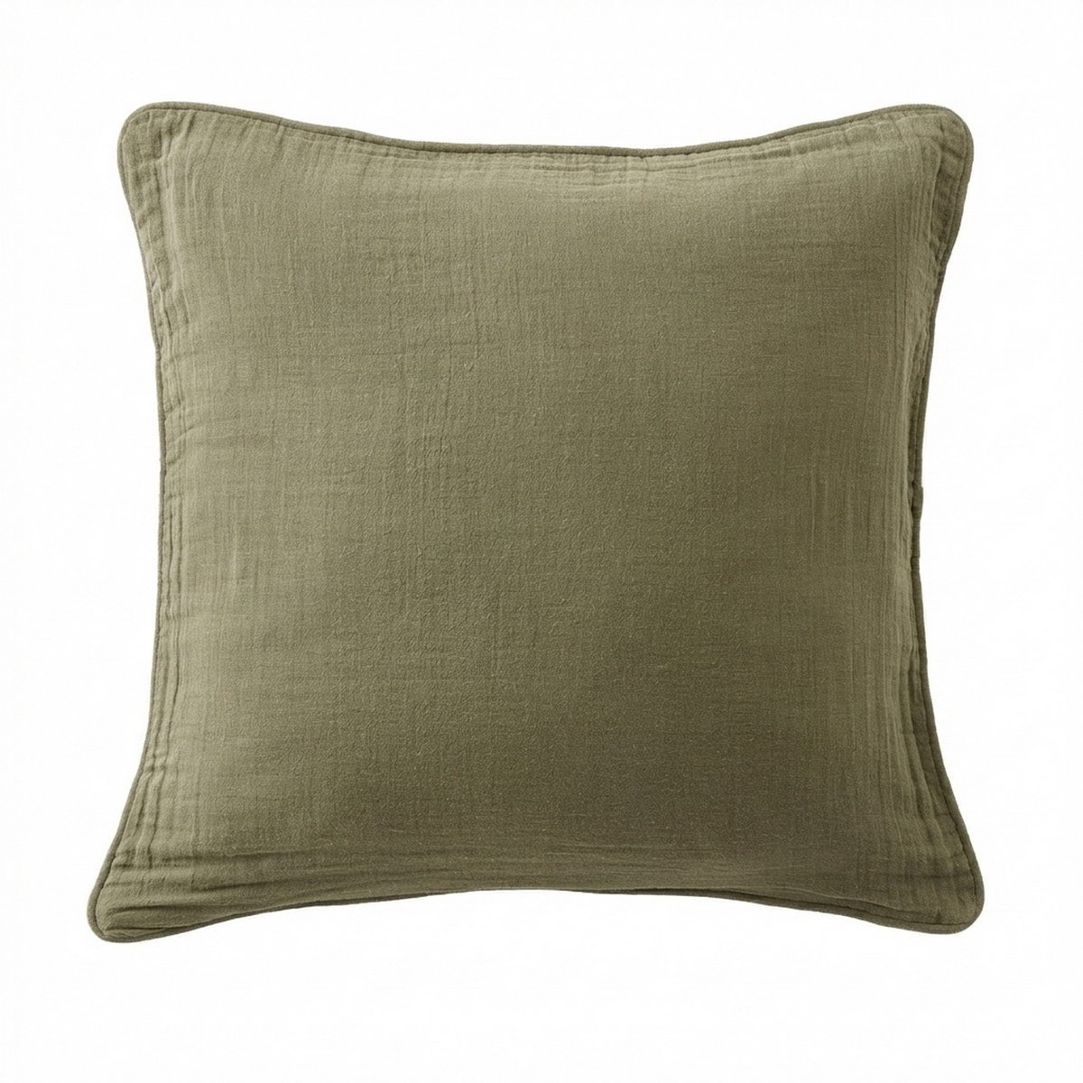Coussin carré déhoussable 45x45 cm Gaze de Coton Hampton Spring spring, EDEN