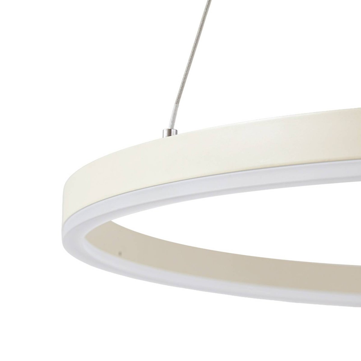 Suspension en métal moderneLED, Albiona beige, blanc, ARCCHIO