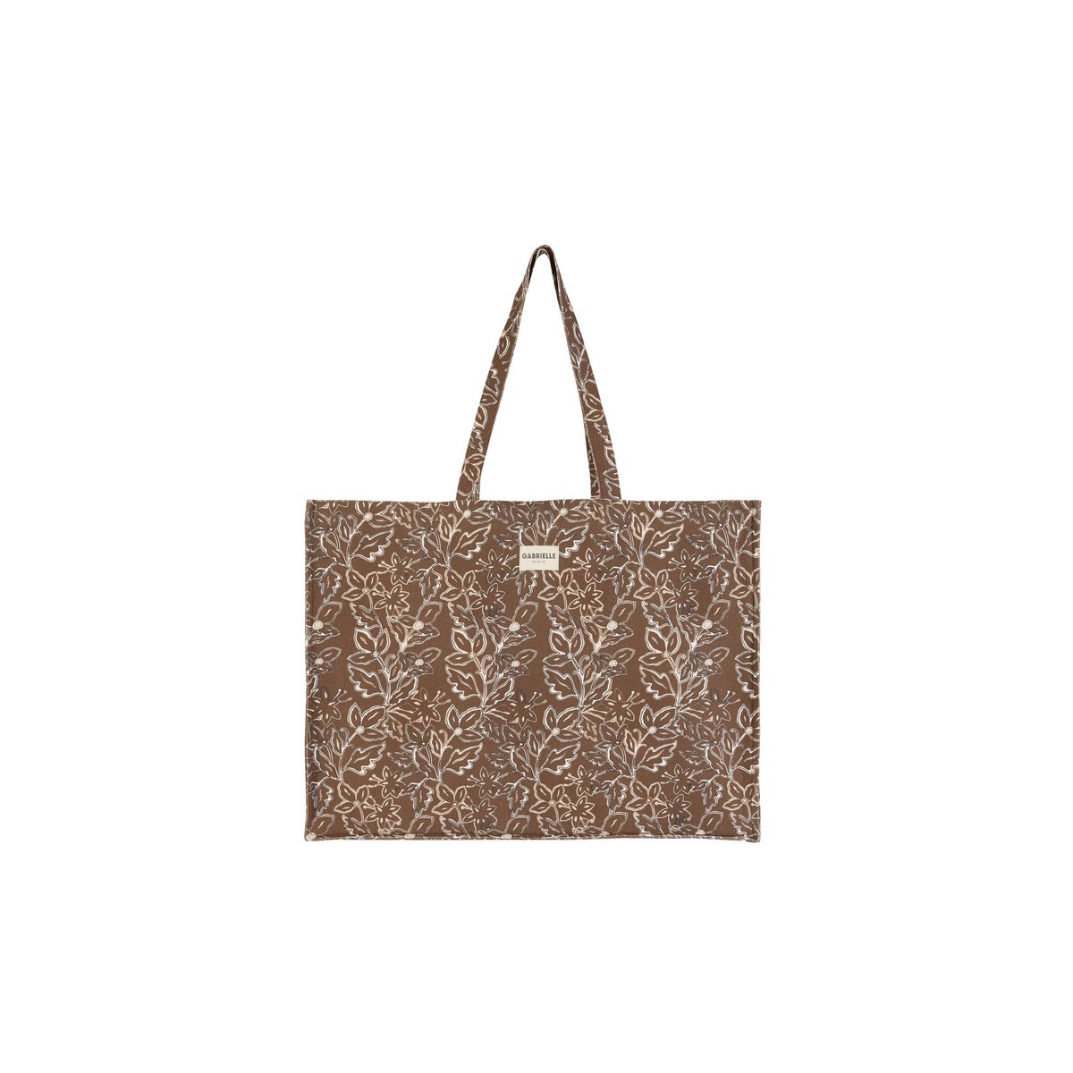 Sac week-end en coton, CHANTILLY marron chantilly, GABRIELLE PARIS