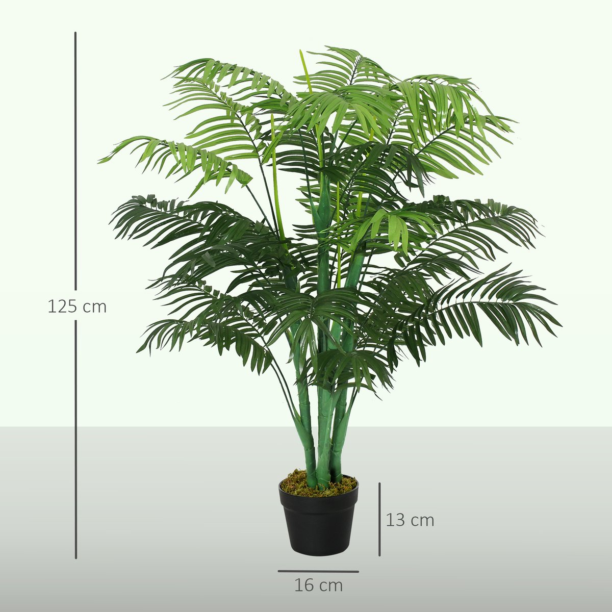 Palmier artificiel PE Vert vert, OUTSUNNY