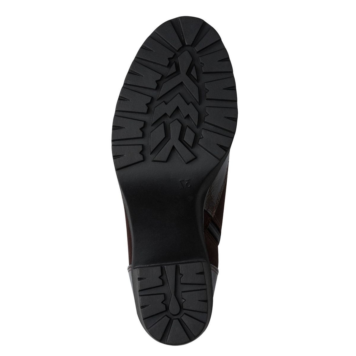 Bottine Chelsea talon bloc marron mocca combiné, MARCO TOZZI