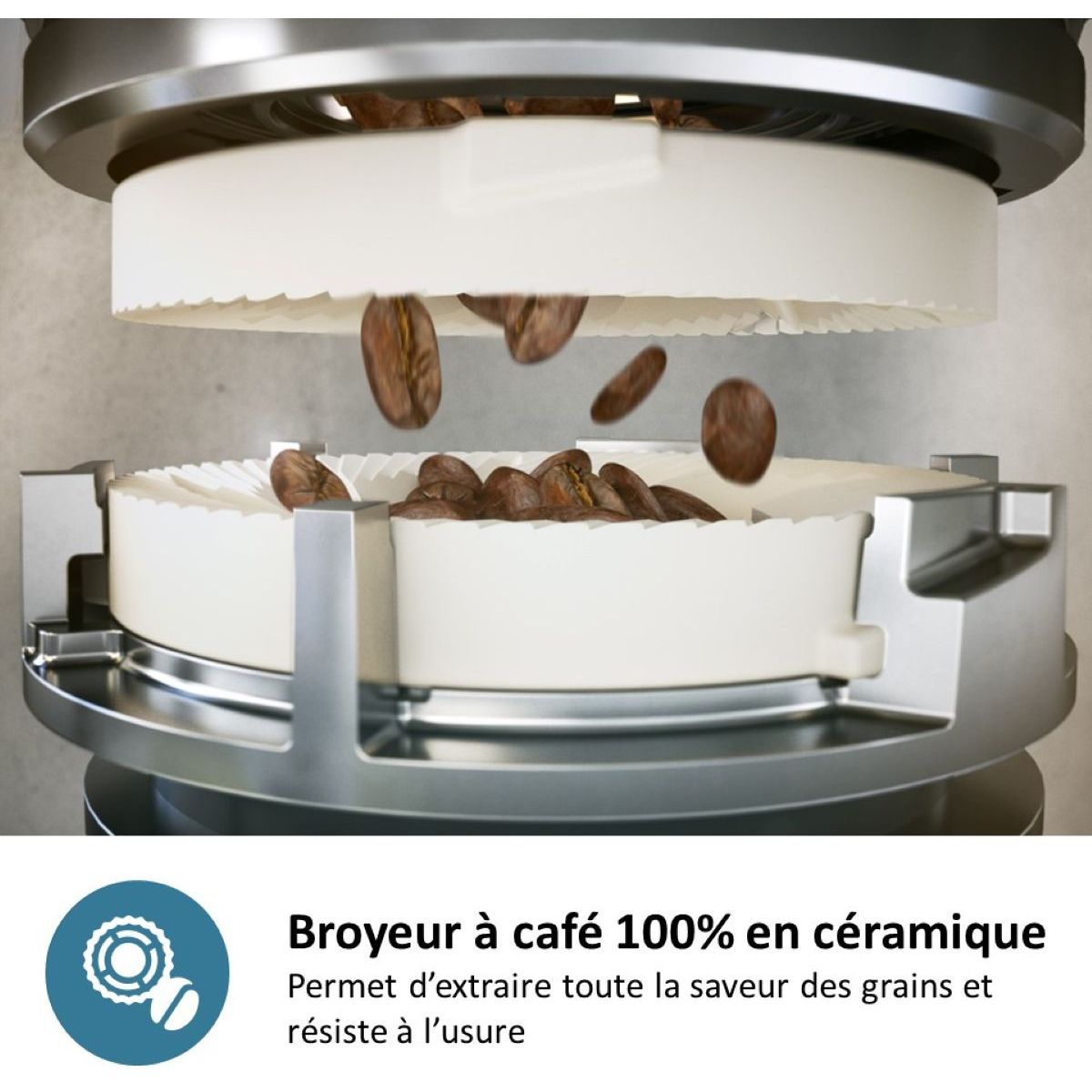 Expresso Broyeur EP4441/50 SilentBrew LatteGo Noir couleur unique, PHILIPS