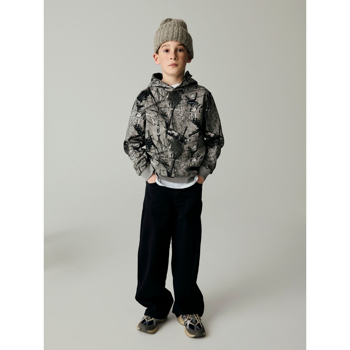 Sweat À Capuche gris - charcoal gray1, NAME IT