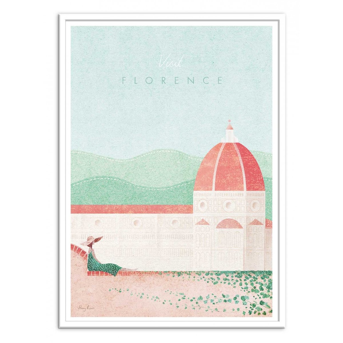 Affiche d'art - Visit Florence - Henry Rivers affiche d'art, WALL EDITIONS