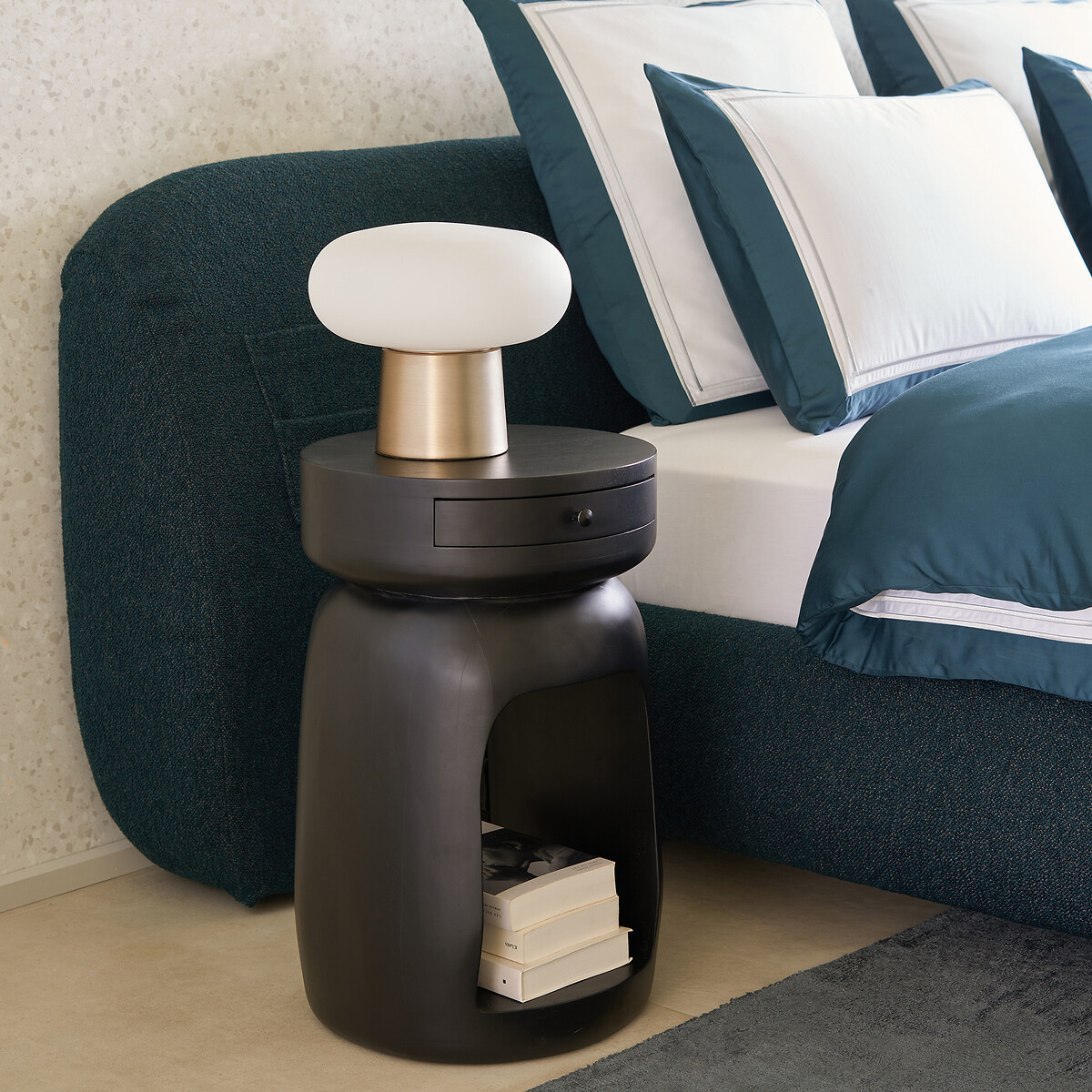 Fétiche MDF Bedside Table By Emmanuel Gallina black, AM.PM X EMMANUEL GALLINA