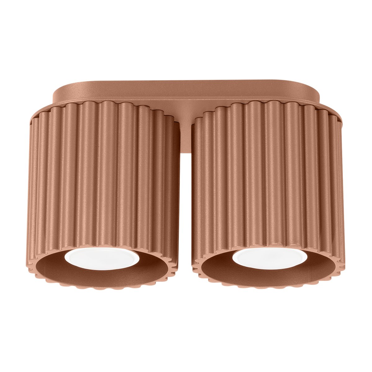 Plafonnier Aluminium Moka GU10 2 Aura marron, EDEN