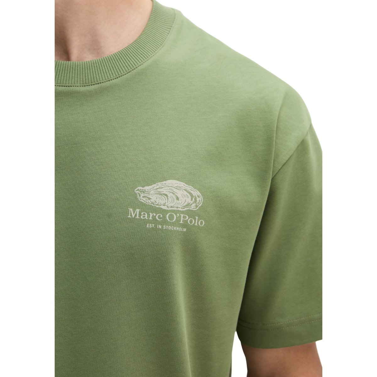 T-shirt loose avec un imprimé marin dans le dos vert, MARC O'POLO