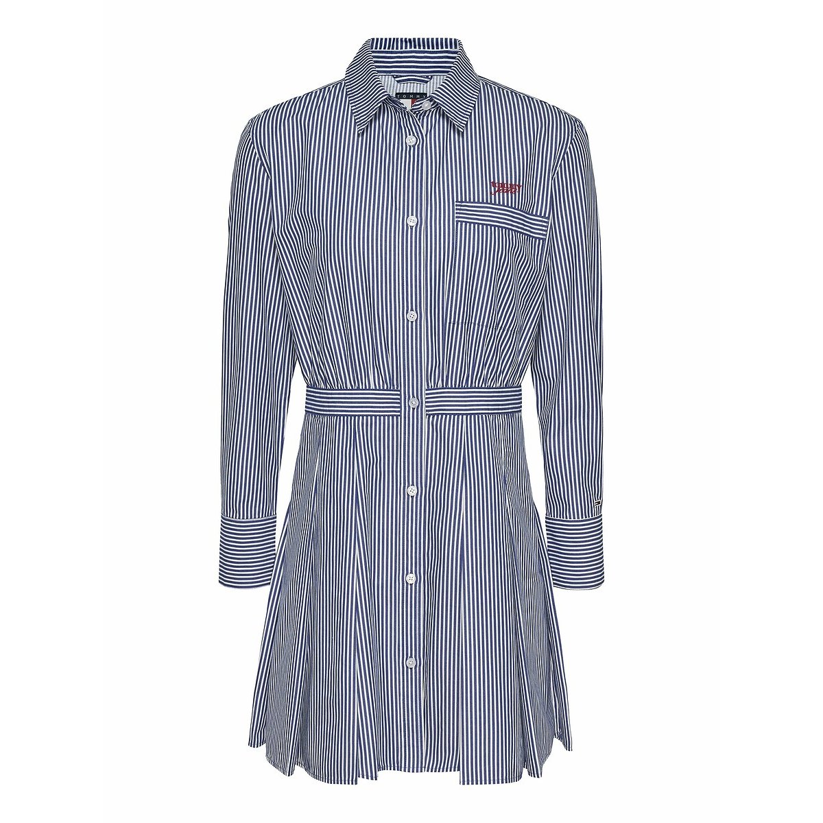 Gestreiftes Hemdblusenkleid blau, TOMMY JEANS