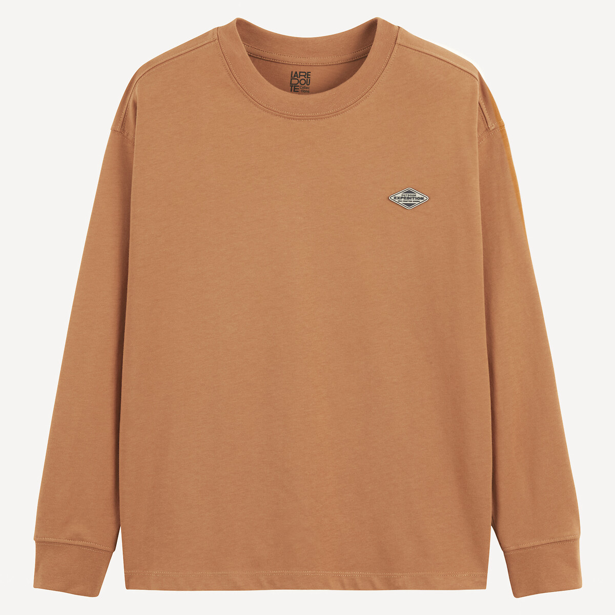 T-shirt imprimé manches longues camel, LA REDOUTE COLLECTIONS