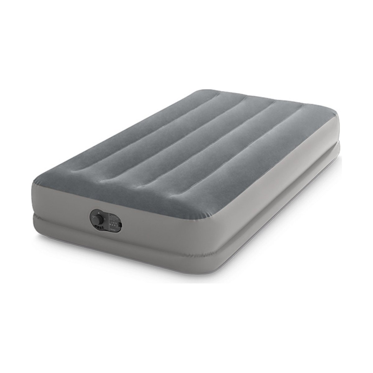 Matelas gonflable Prestige Mid Rise Flex pump 1 personne gris, INTEX