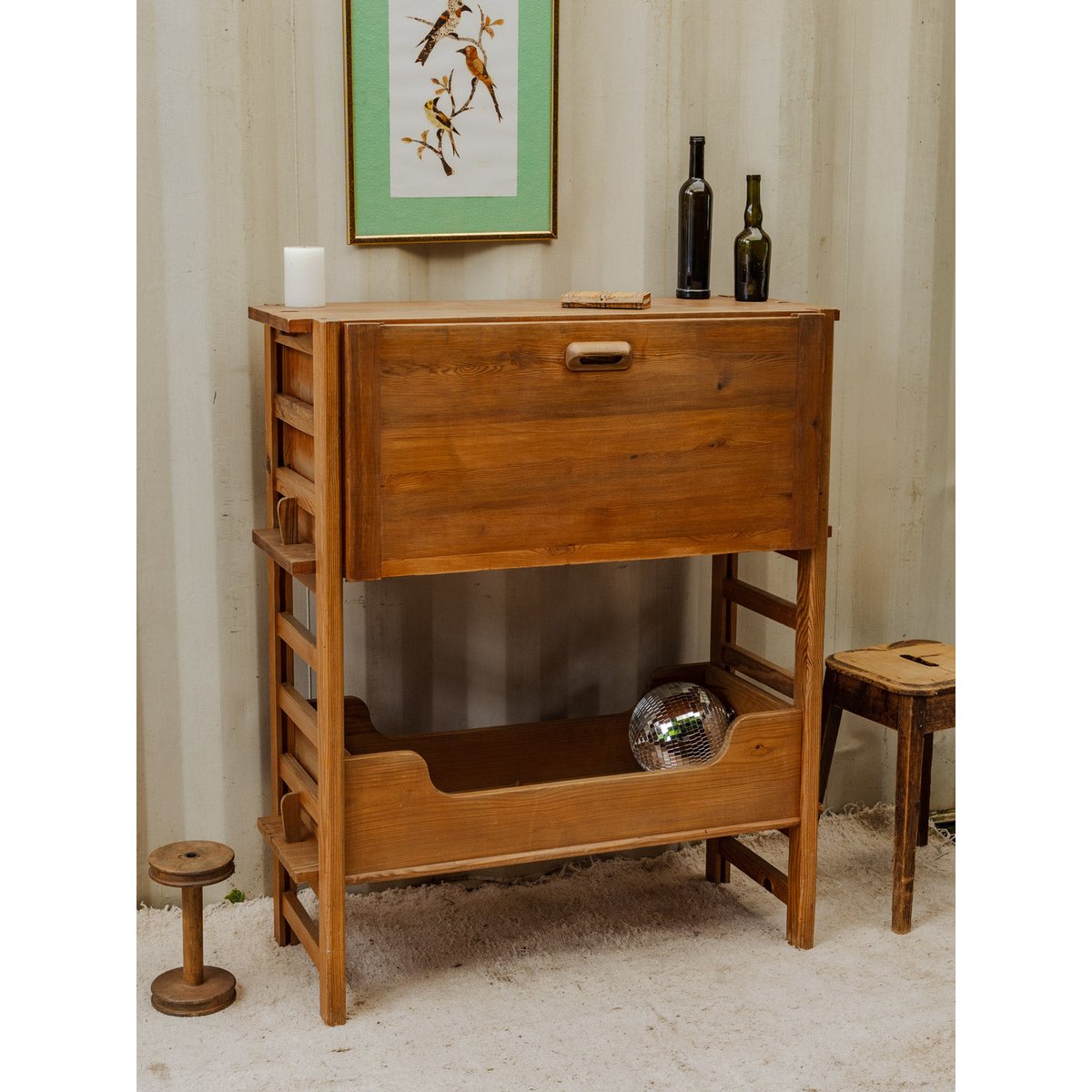 Secrétaire vintage en bois Honoré N°179 - Bon état bois clair, DEBONGOUT