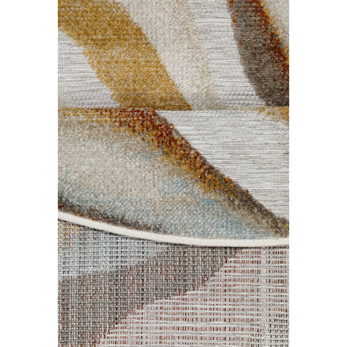 Tapis rond intérieur extérieur bohème , Creek beige,jaune,rouge, WECON HOME