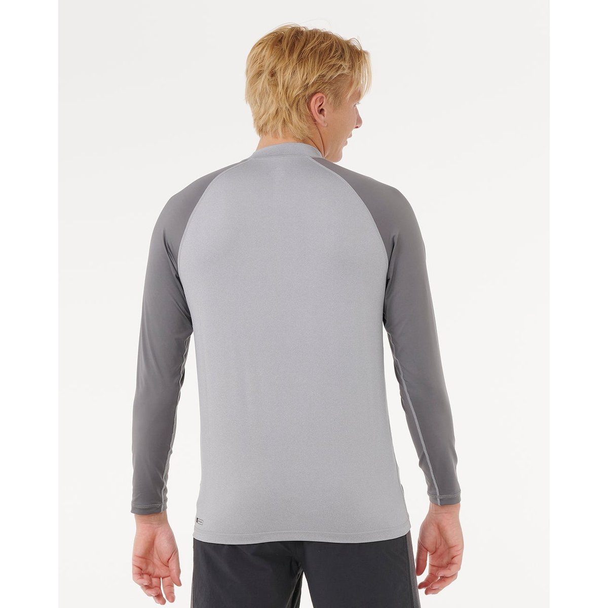 T-shirt anti-UV Shock UPF50 manches longues gris chiné, RIP CURL