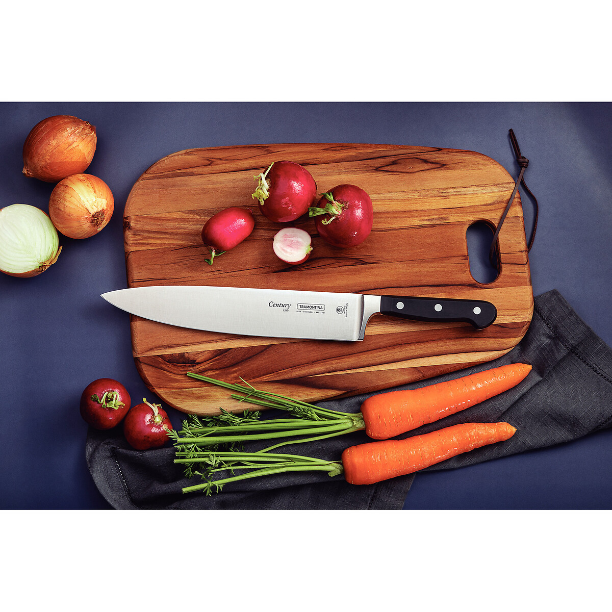 Faca Chef Century 10", Tramontina preto , TRAMONTINA