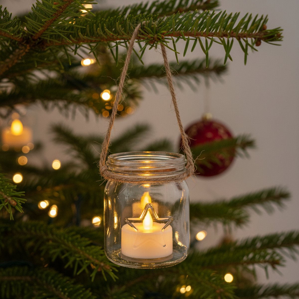 Set de 3 vases de noël décoratifs à suspendre en verre H7 NICITY transparent, SIA DECO