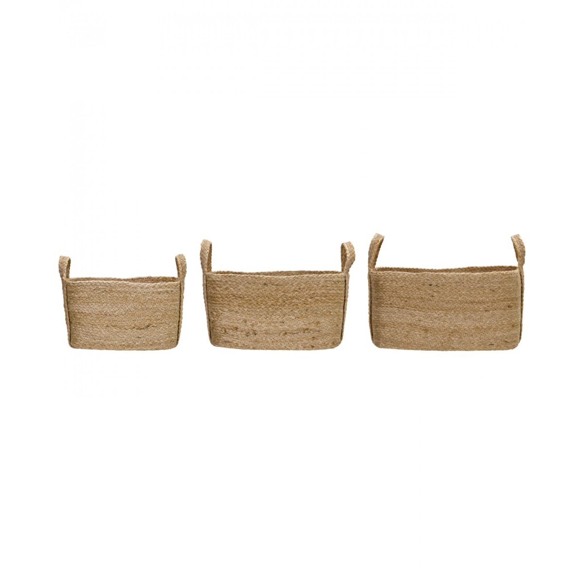 Lot de 3 paniers de rangement Stella h 17 cm nature, HOUSE DOCTOR