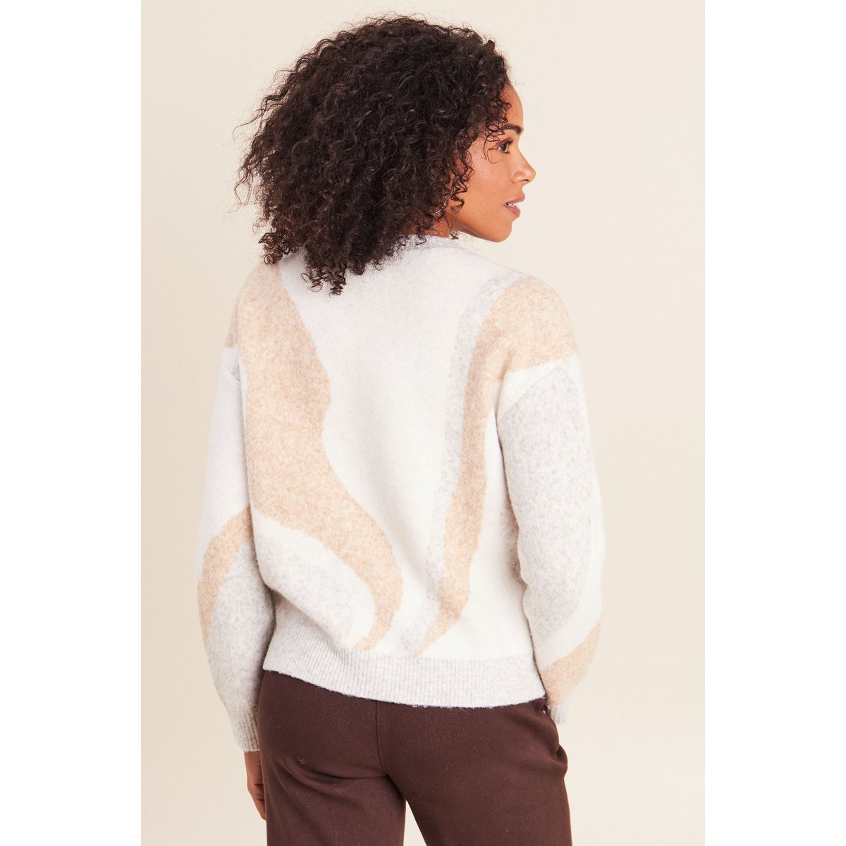 Pull col rond beige, BREAL