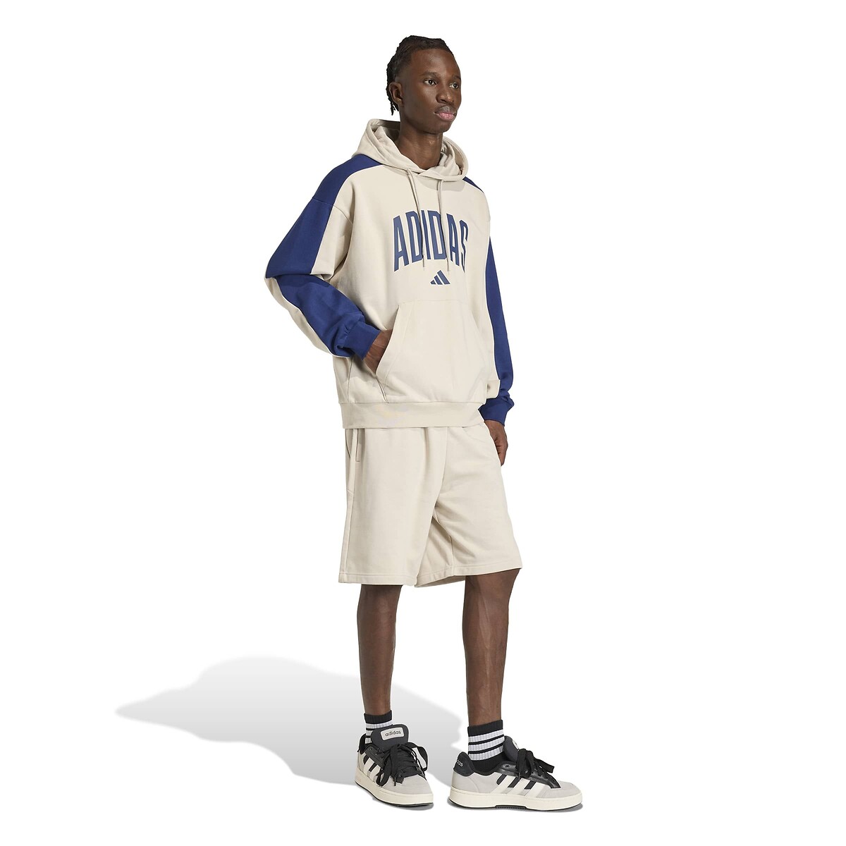 Sweat à capuche collegiate SEASONALS gris/bleu foncé, ADIDAS SPORTSWEAR