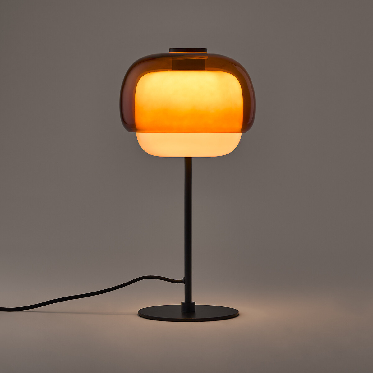 Lampe à poser en verre coloré, KINOKO orange foncé, LA REDOUTE INTERIEURS