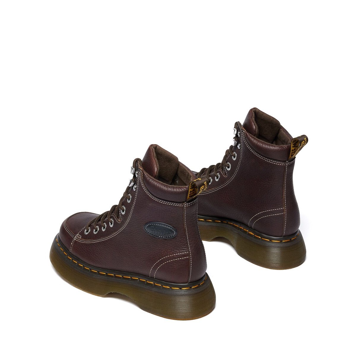 Stivaletti Buzz stringati in pelle Grizzly marrone scuro, DR. MARTENS