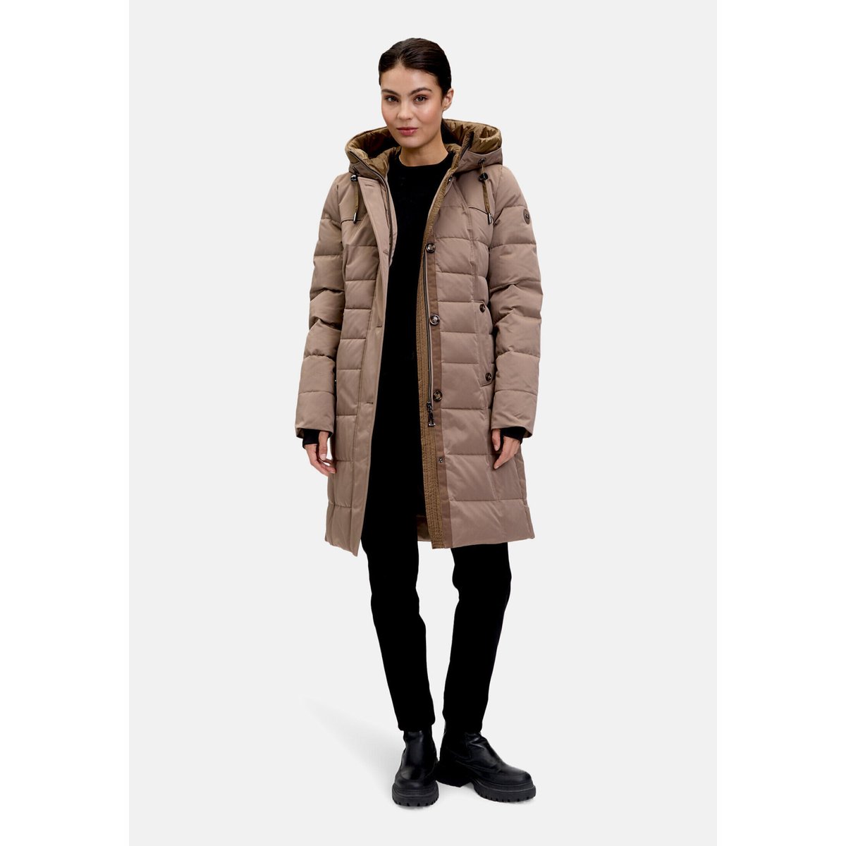 Veste matelassée à capuche marron, GIL BRET
