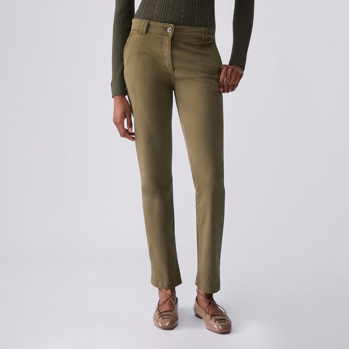 Pantalon Cigarette vert, LIU JO