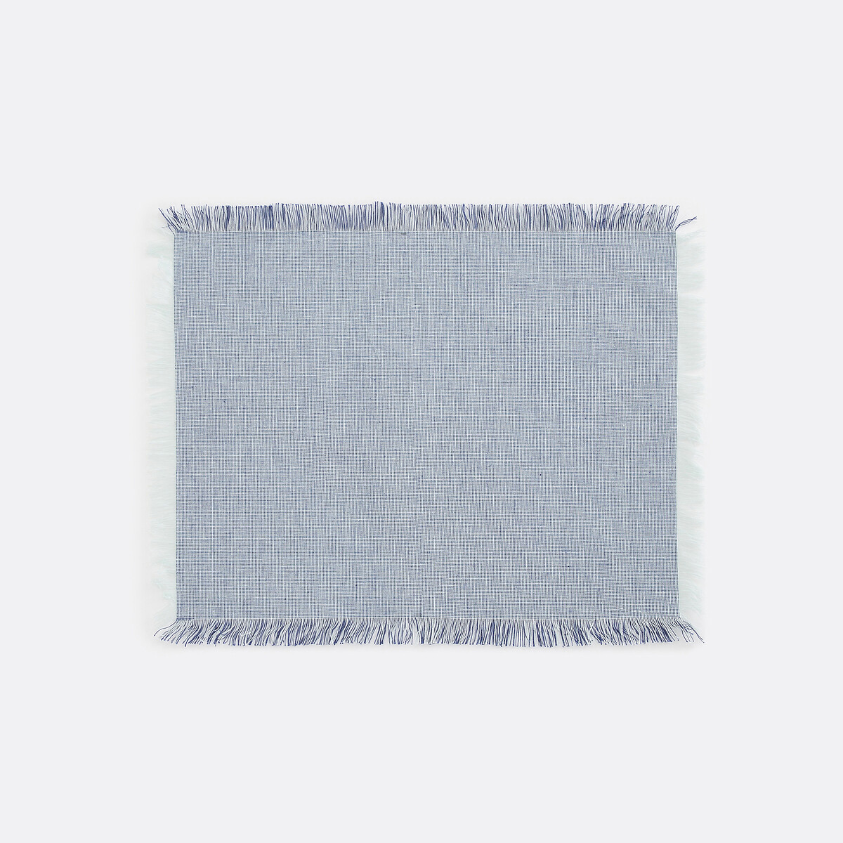 Placemats in geweven-geverfd katoen, Navao mêleeblauw, LA REDOUTE INTERIEURS