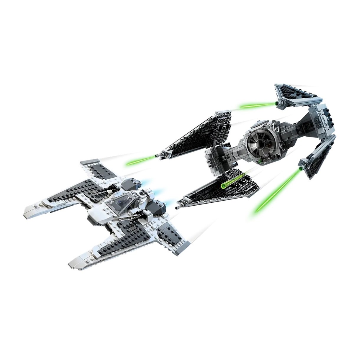 Star Wars Le chasseur Fang Mandalorien contre le TIE Interceptor multicolore, LEGO