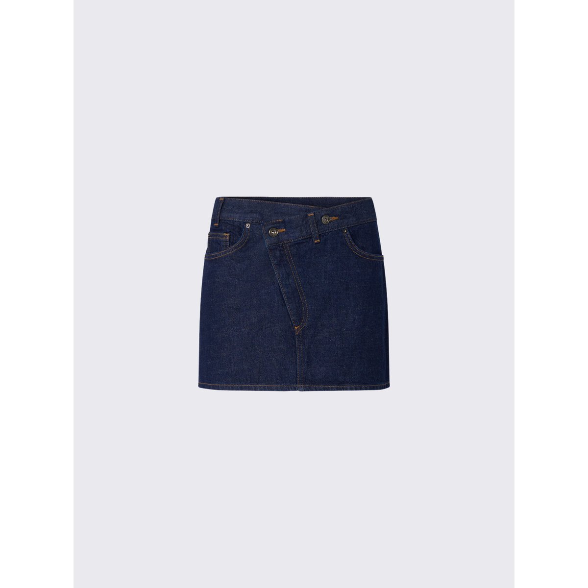 Minijupe asymétrique en denim délavage normal, LIU JO