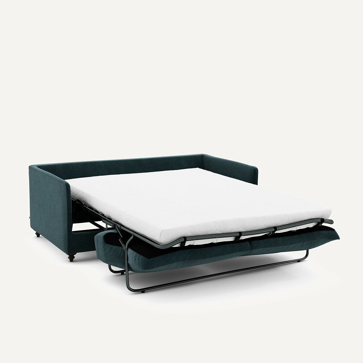 Divano letto compatto, velluto di ciniglia, Lazare verde acqua, AM.PM