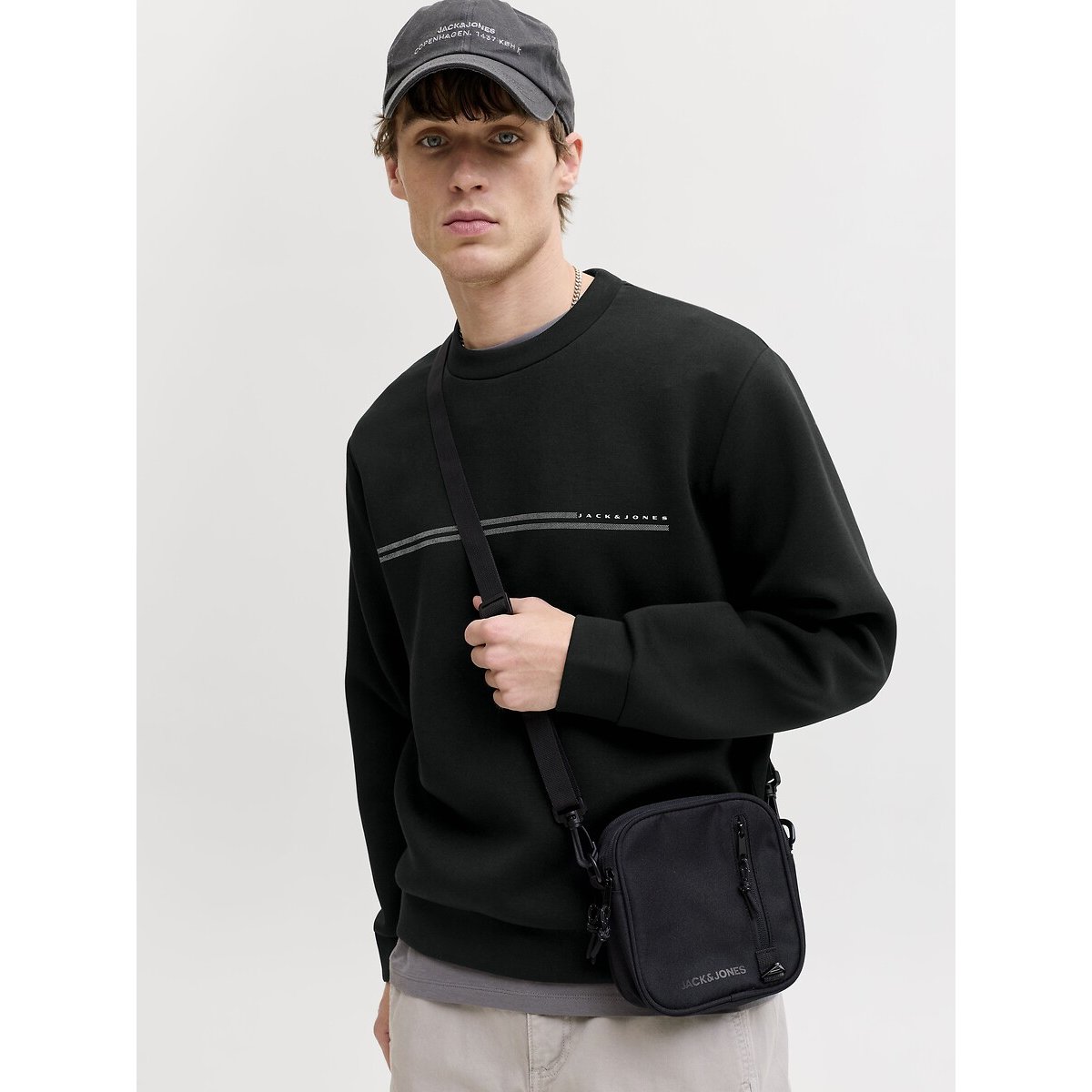 Sweat col rond, FUSION noir, JACK & JONES