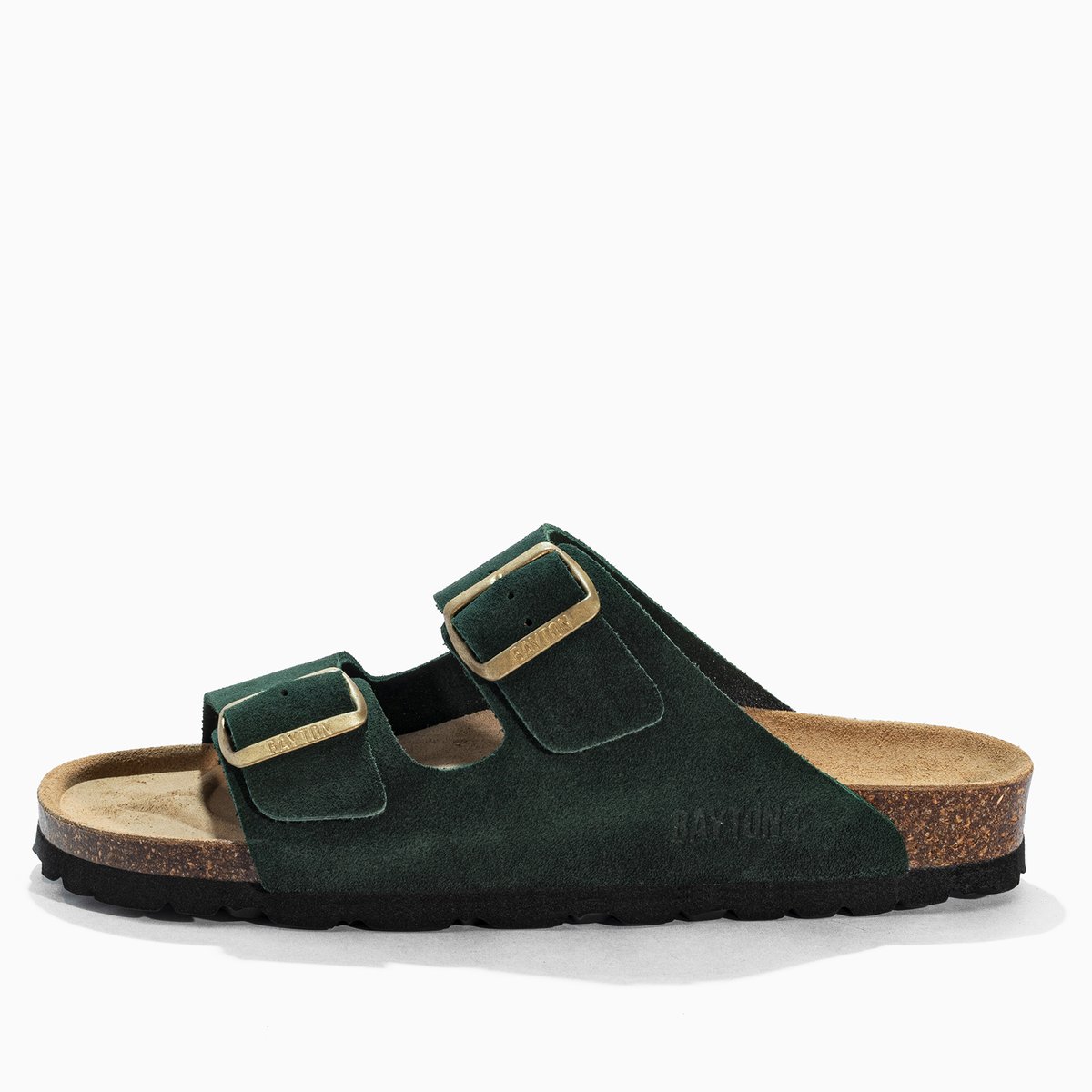 Sandales en cuir suédé ATLAS dark green, BAYTON