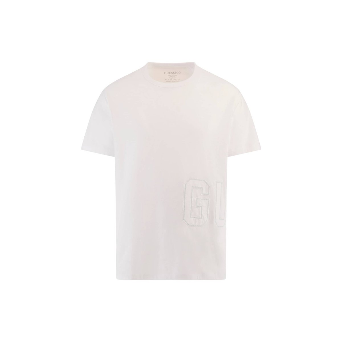 T-Shirt Écusson Logo Frontal blanc, GUESS