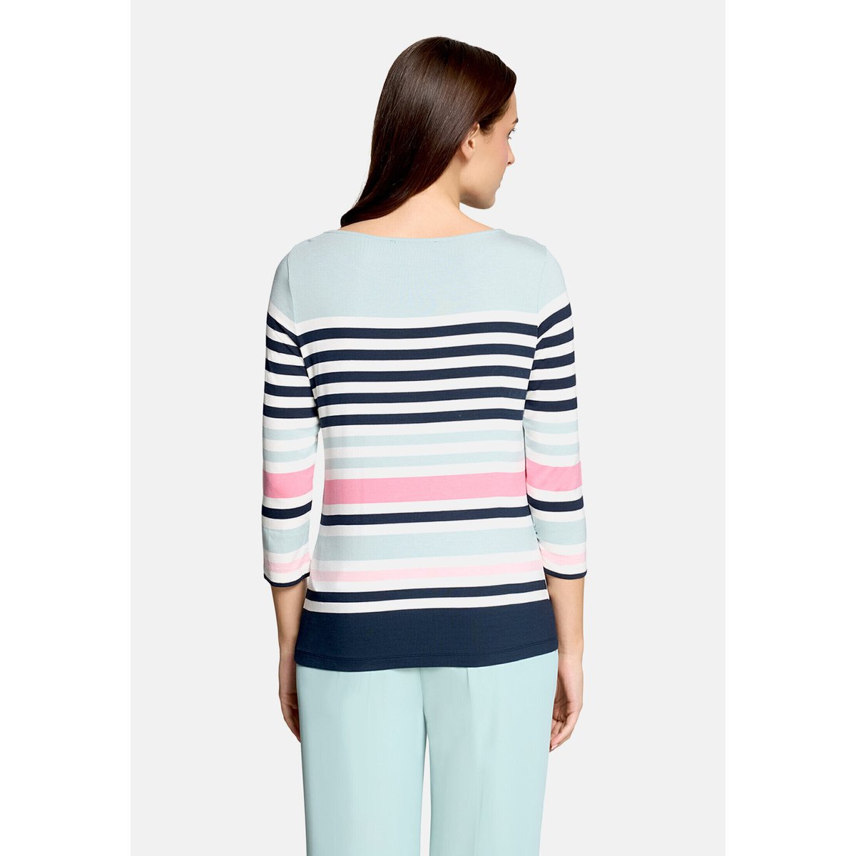 T-shirt basique à encolure bateau mint/dark blue, BETTY BARCLAY