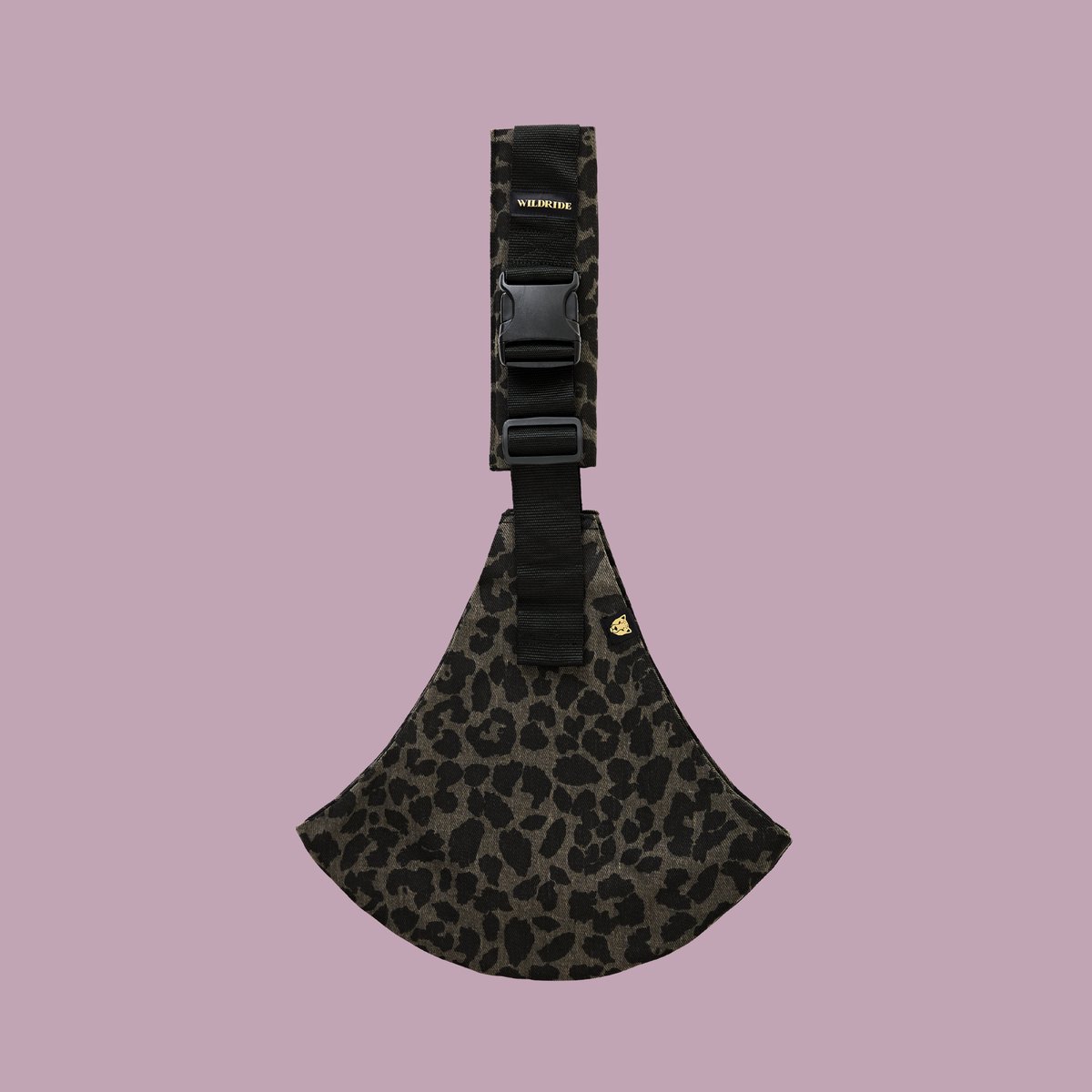 Porte-bébé de hanche imprimé gris léopard, WILDRIDE