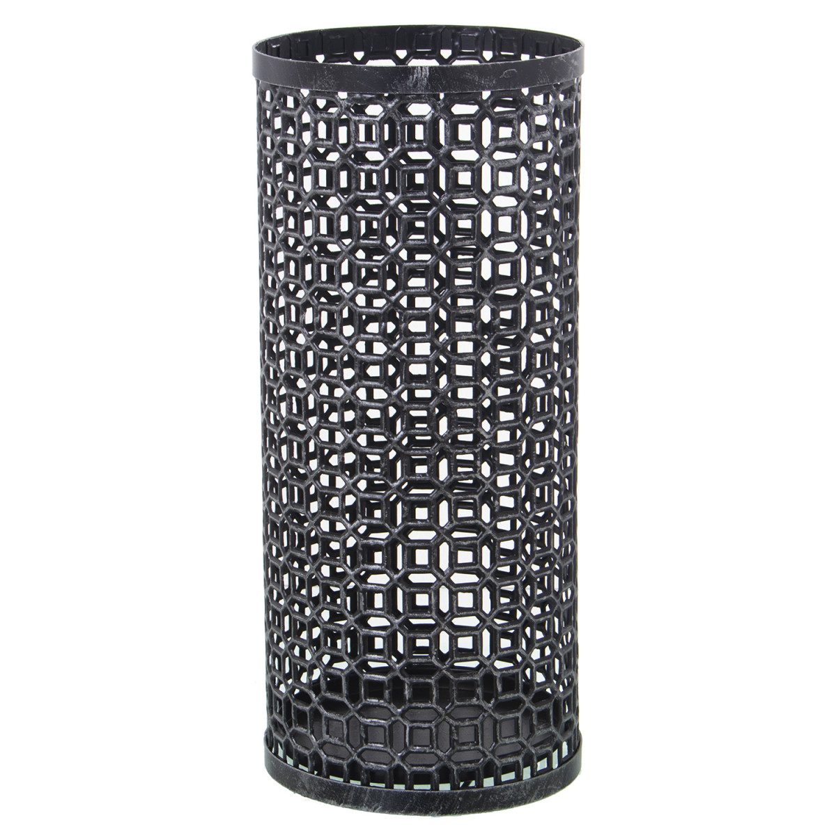 Porte parapluie rond en métal ajouré gris - 20x45cm gris, WADIGA