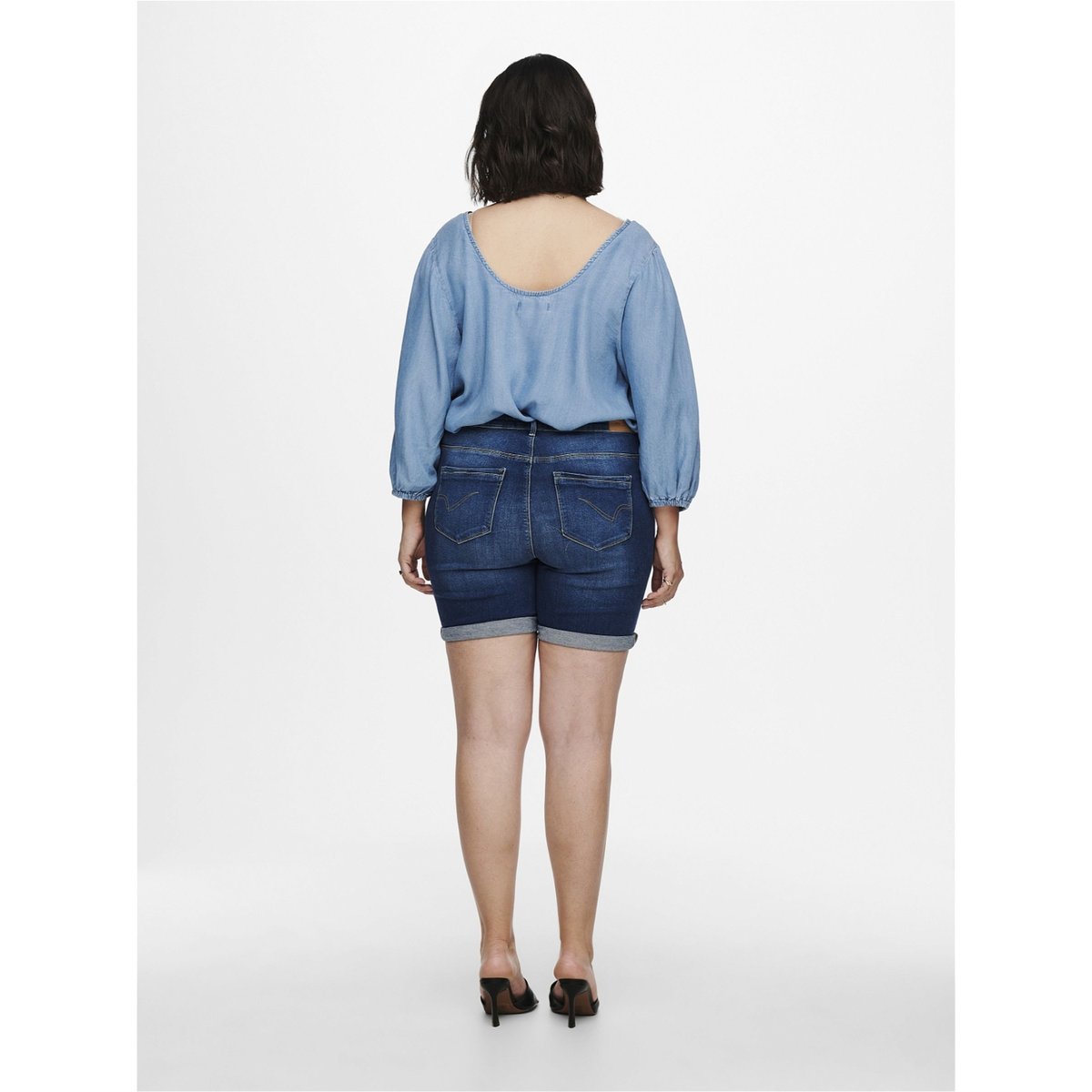 Short En Denim medium blue denim, ONLY CARMAKOMA