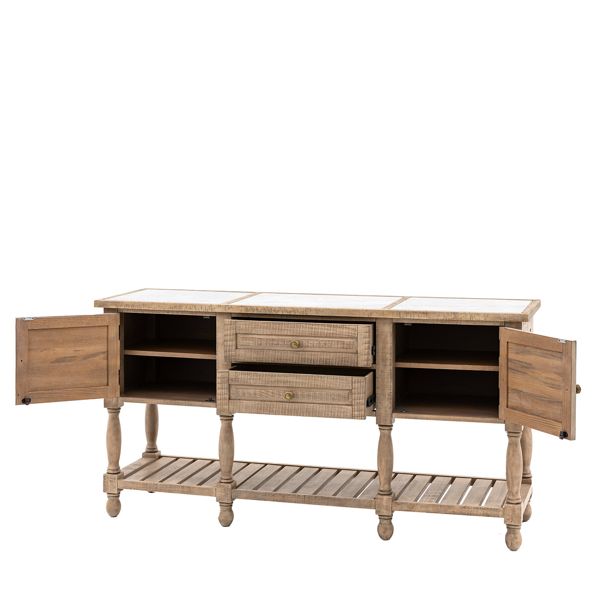 Vinton Marble and American Pine Sideboard natural, ÉDITÉ