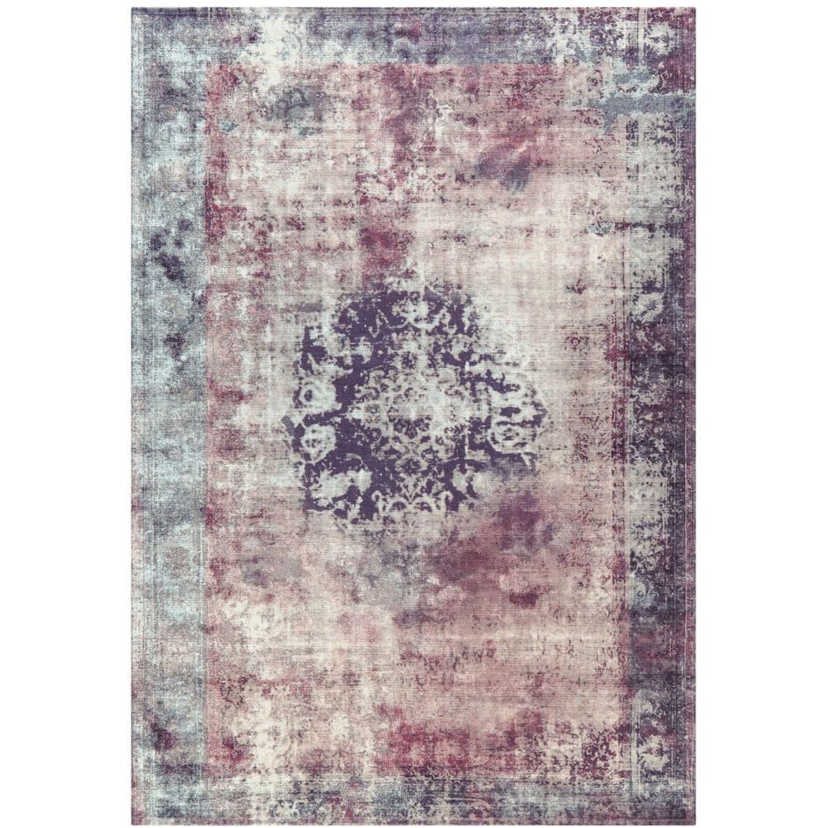 Tapis tissé rectangulaire, style vintage gris, ARTE ESPINA