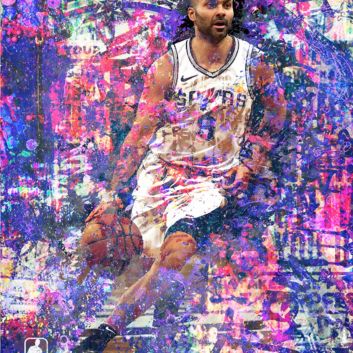 Tableau tony parker 09 tableau alu dibond, HEXOA