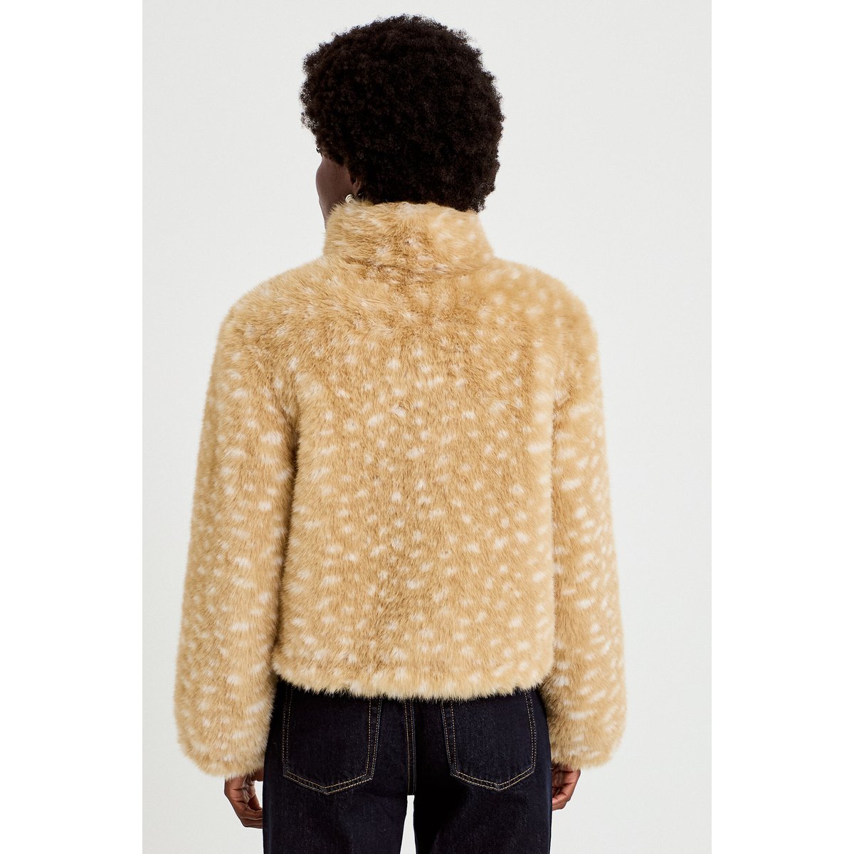 Veste cropped ajustable manches longues beige, CACHE CACHE