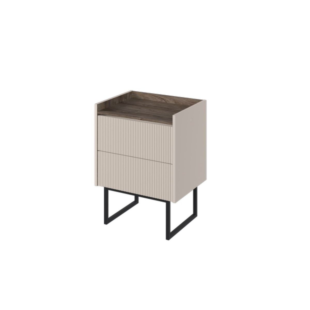 Table de chevet Panneaux de particules, LOUNA beige, BOBOCHIC