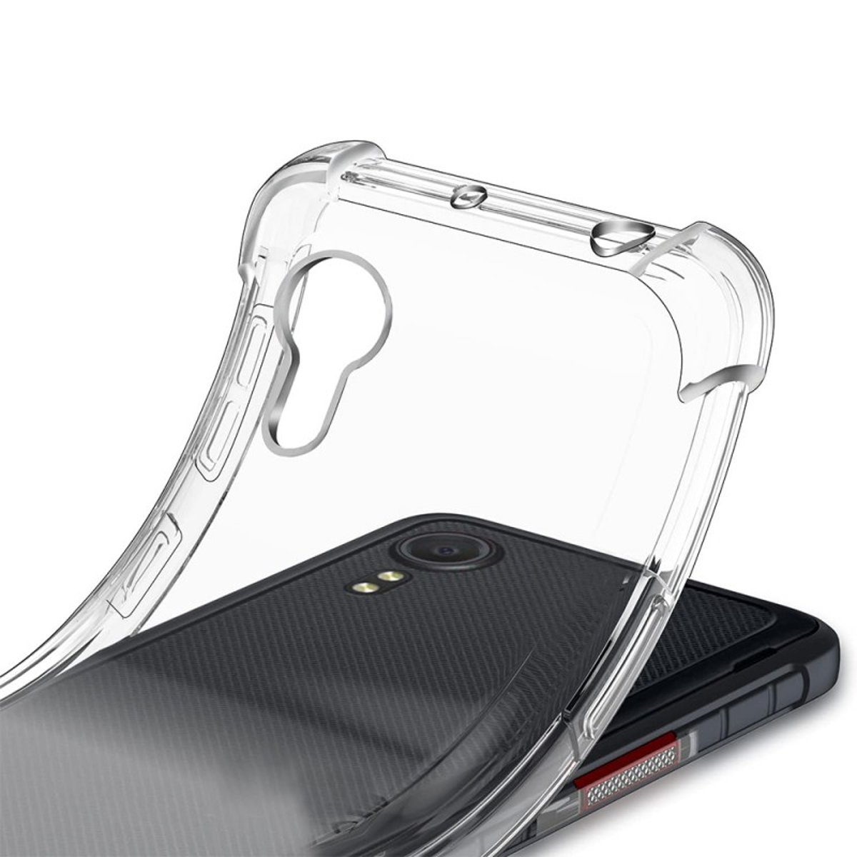 Coque Galaxy Xcover 5 antichoc + 2 vitres transparent, EVETANE