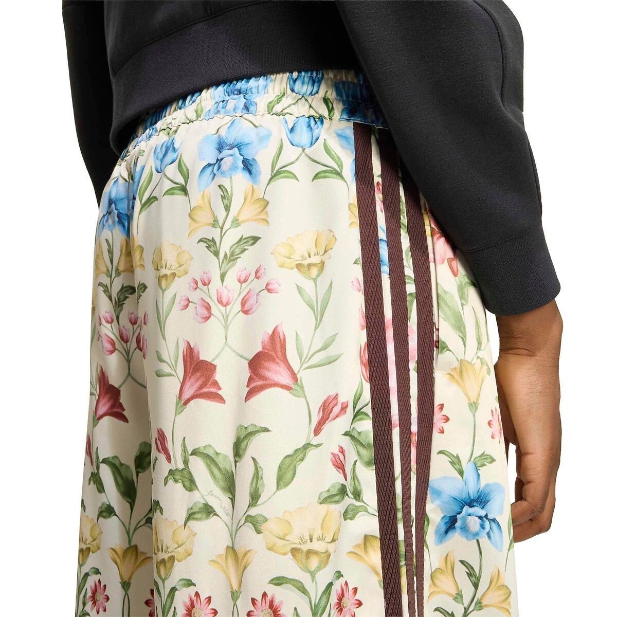Pantalon large imprimé FARM RIO beige/imprimé fleurs, ADIDAS SPORTSWEAR