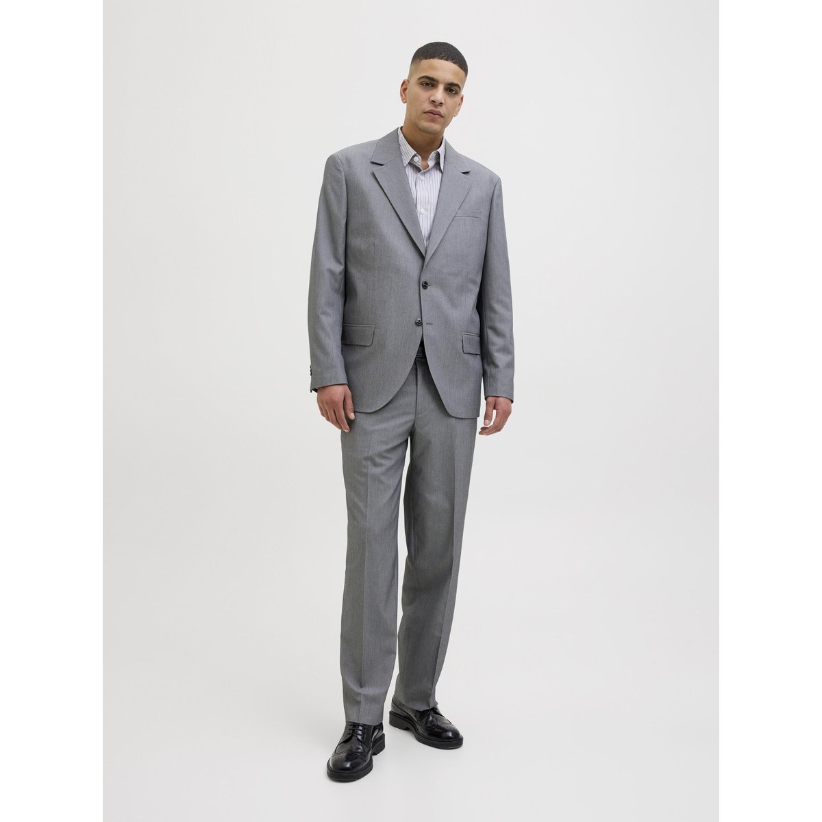 Blazer Croisé light grey melange 1, JACK & JONES