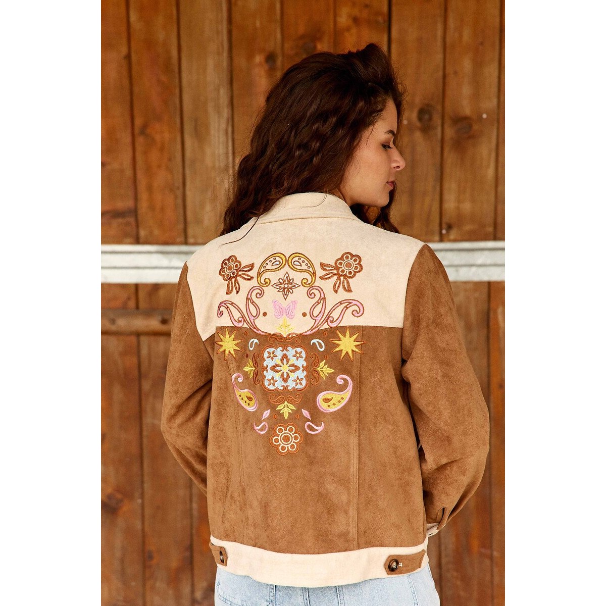 Vinao embroidered jacket camel/beige, LA PETITE ETOILE