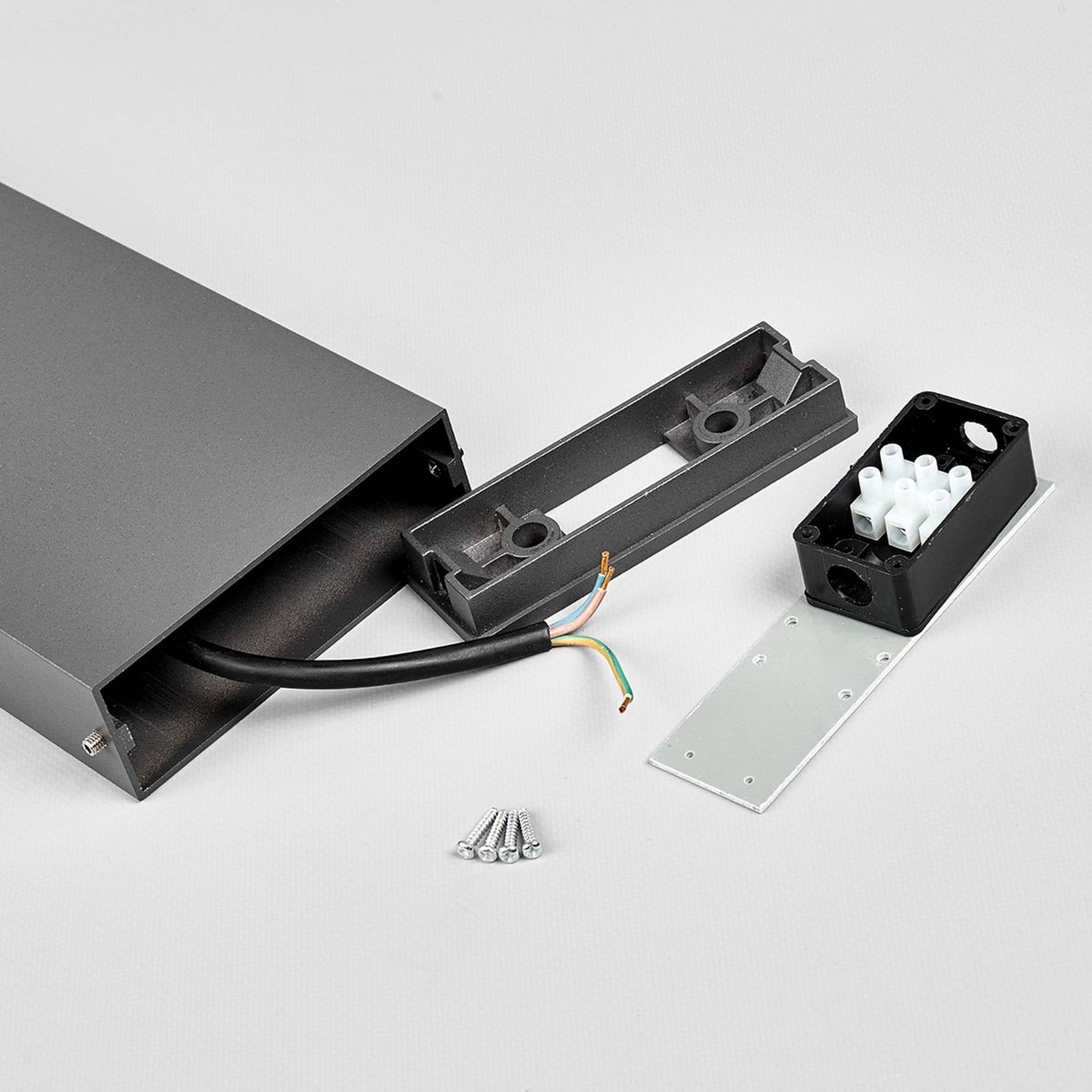 Luminaire extérieur en aluminium moderneLED anthracite, LUCANDE