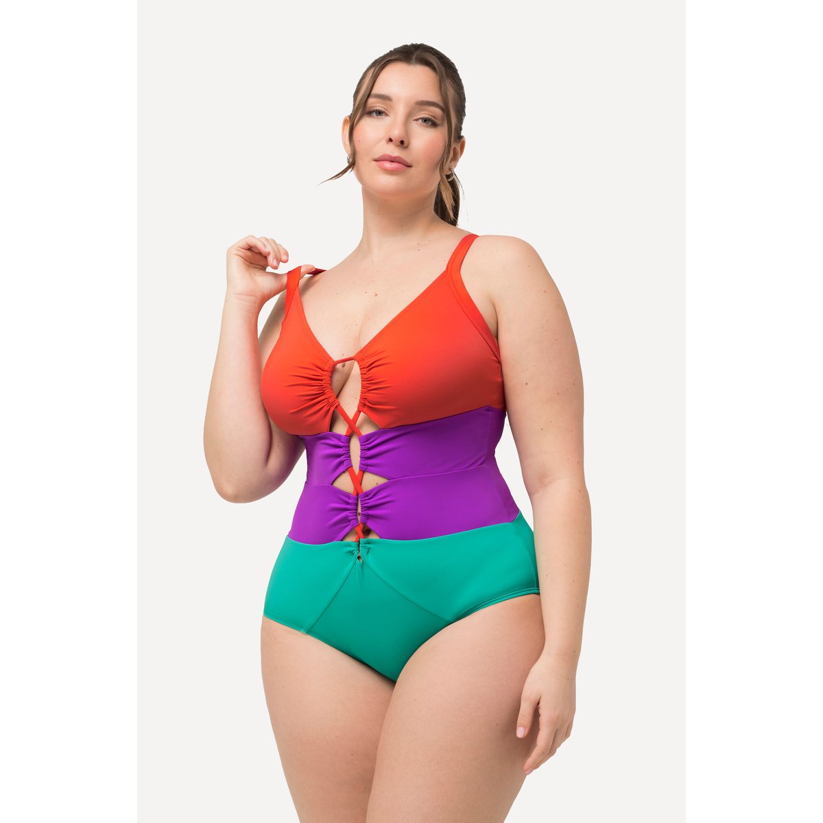 Maillot de bain esprit colour block vert de la mer, ULLA POPKEN