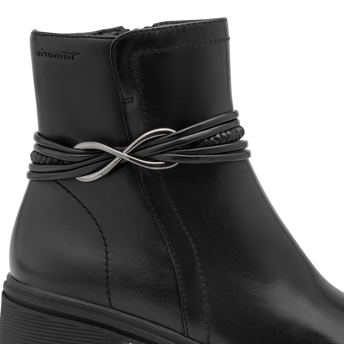 Bottines plates noir, TAMARIS